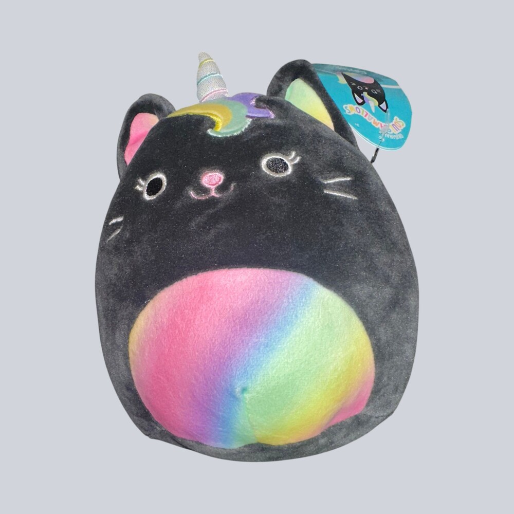 Squishmallows Caylee Black Cat Unicorn Plush Soft Toy